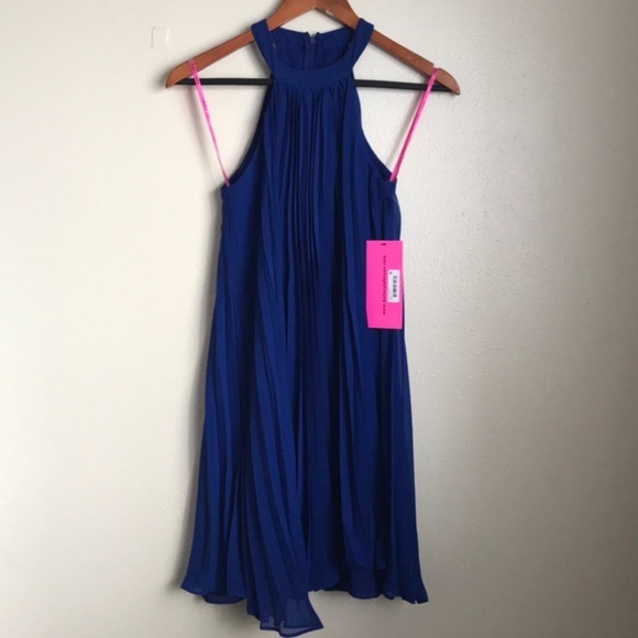 Betsey Johnson Royal Chiffon Dress - Picture 3 of 7